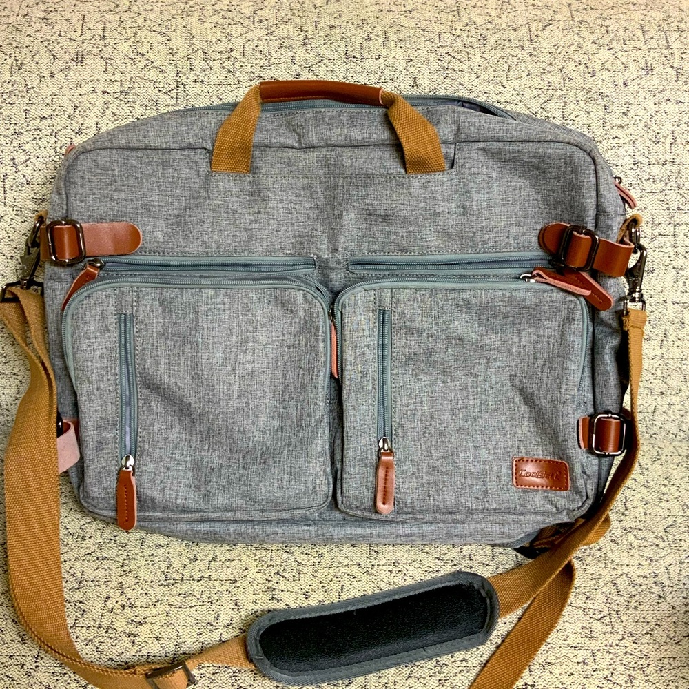 Laptop backpack and shoulder bag
